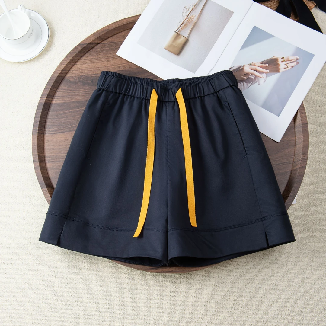 百搭高腰韩版短裤女夏季薄款休闲大码运动洋气宽松外穿阔腿五分裤