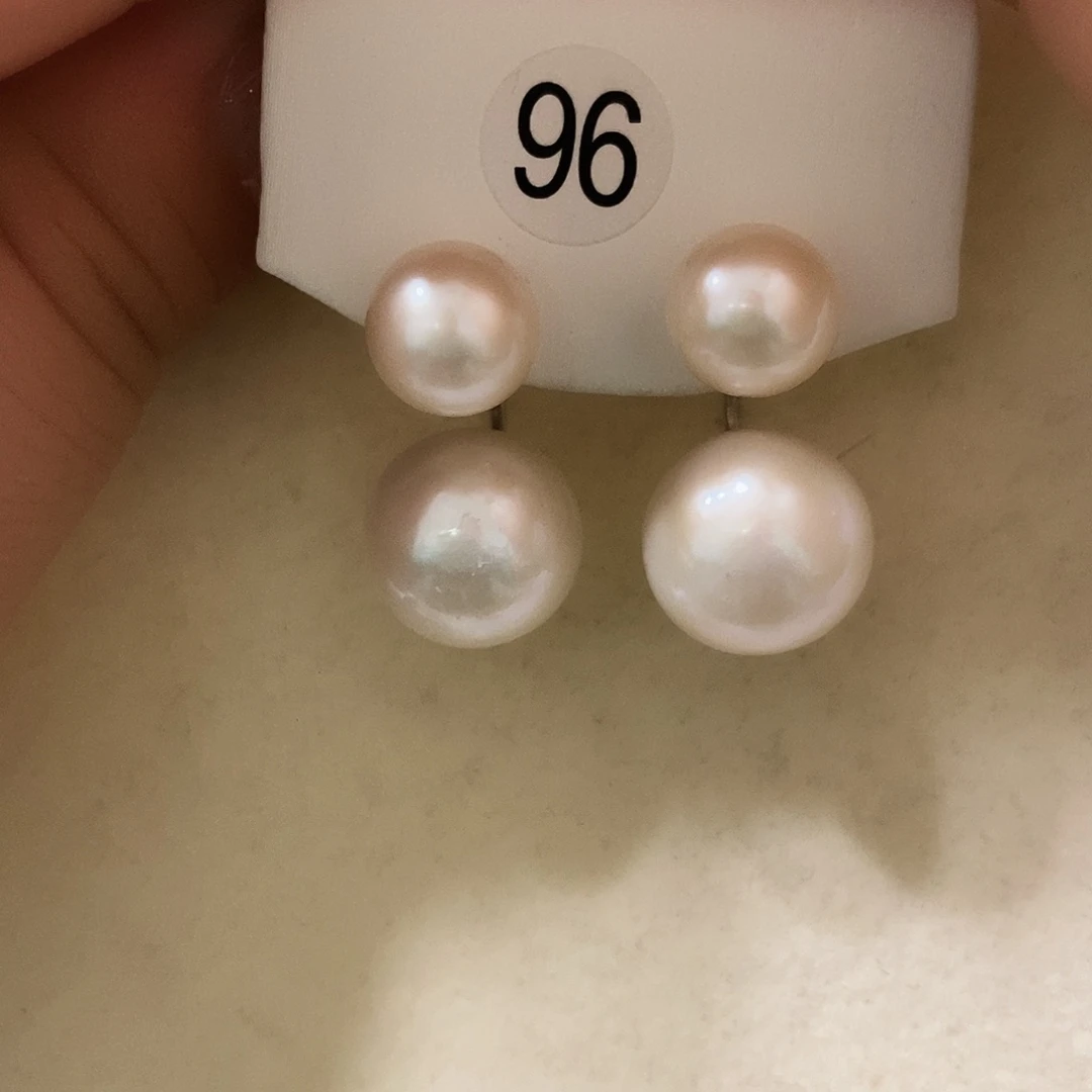淡水珍珠耳饰银S925镶嵌