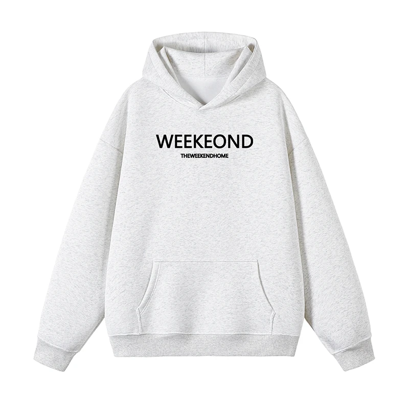 嗳唯兮时尚潮牌男士常规字母印花秋季连帽常规款套头宽松长袖卫衣