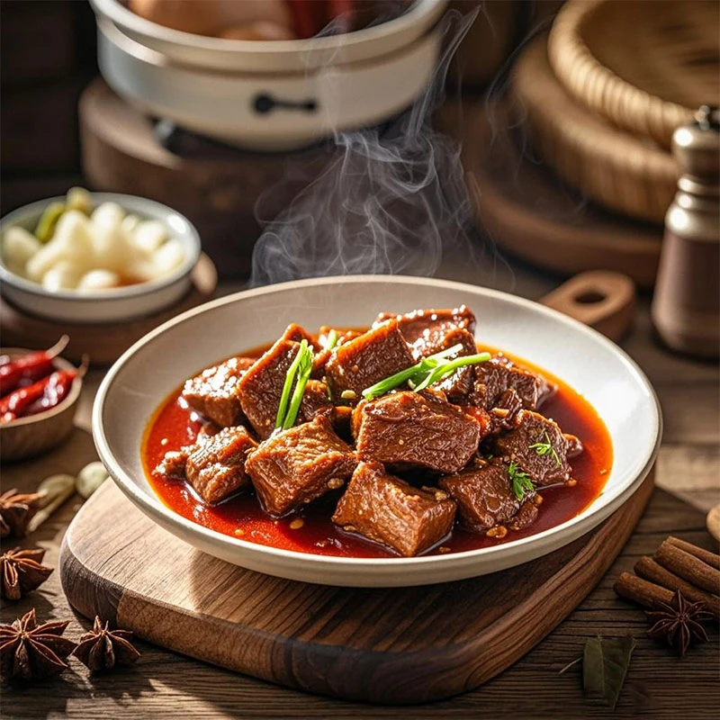 软食尚 牛肉丁高蛋白低脂健康软质即食无添加防腐剂（50g*5袋)
