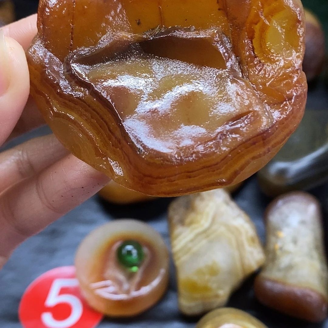 玛瑙/玉髓未镶嵌手把件