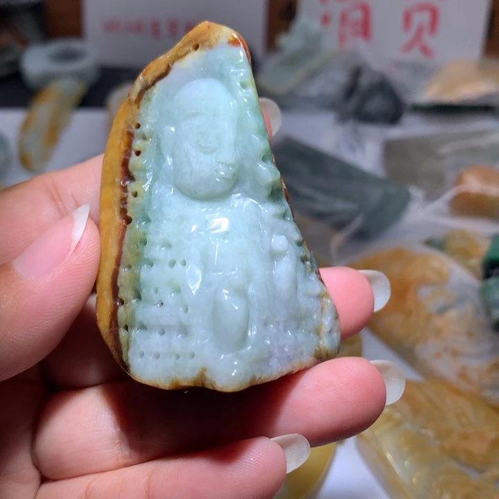 翡翠未镶嵌颈饰保真天然A货翡翠