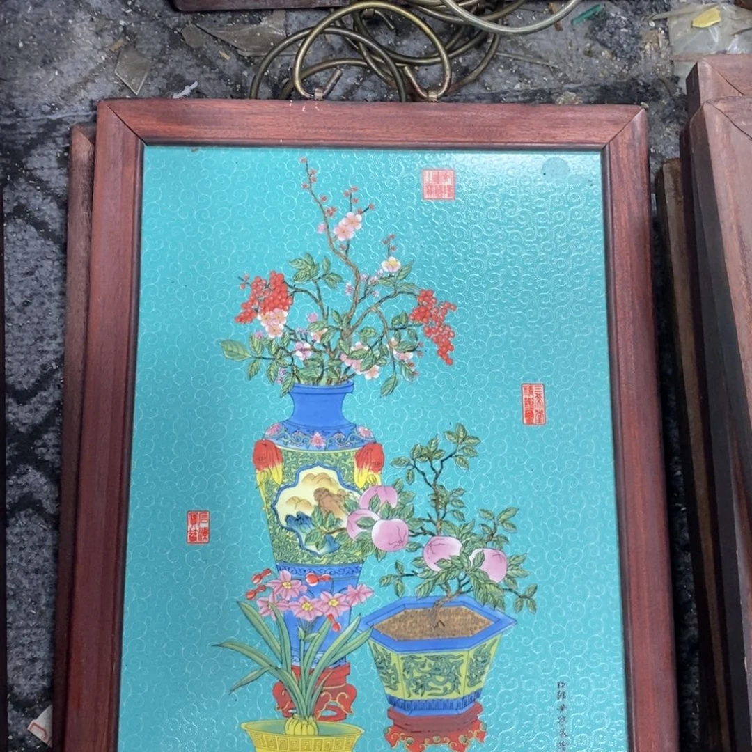 瓷片37*28*1景德镇瓷板画柴窑烧制