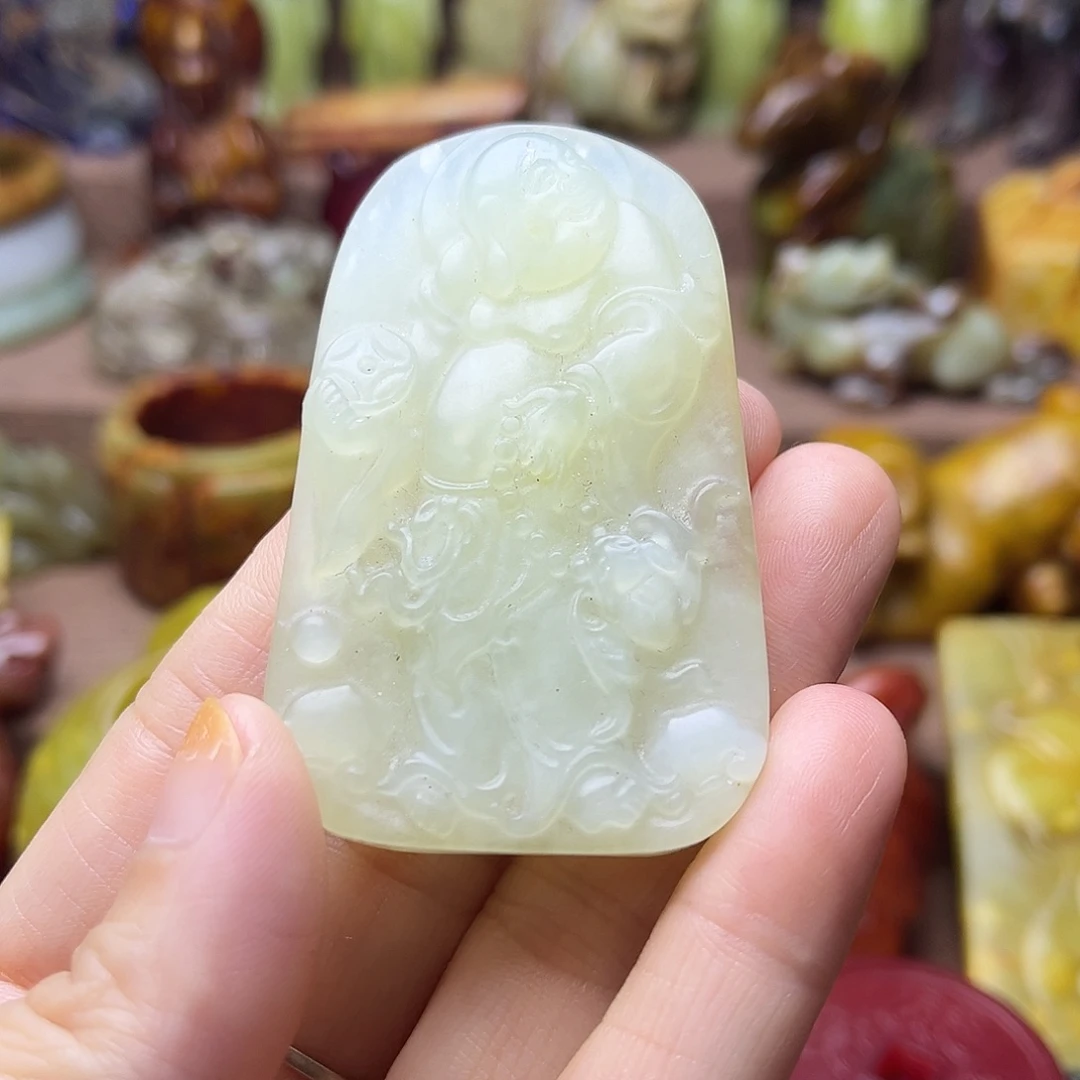 吊坠白玉菩提58。。