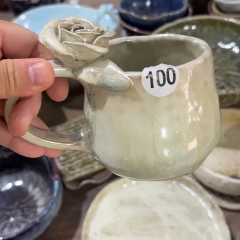 *****碗手工手捏碗盘咖啡杯