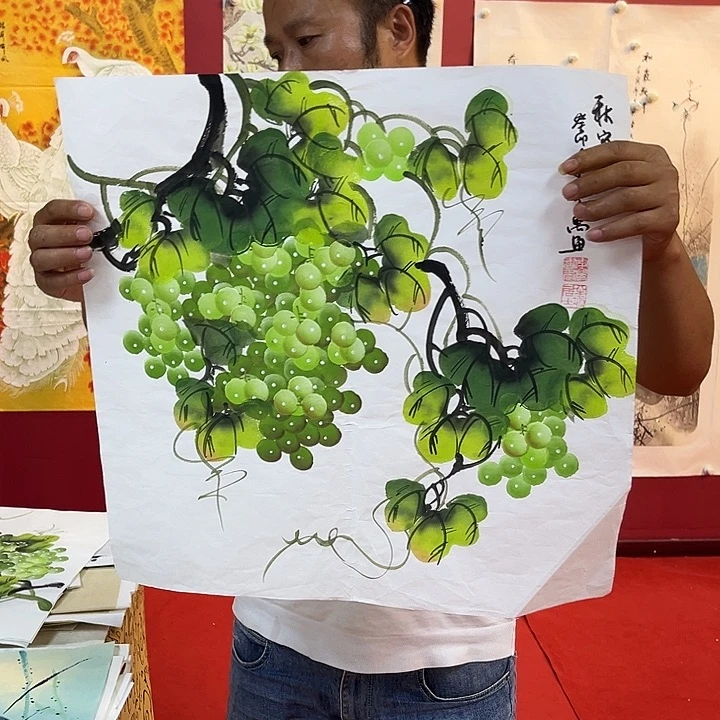 国画国画作品展示展中的
