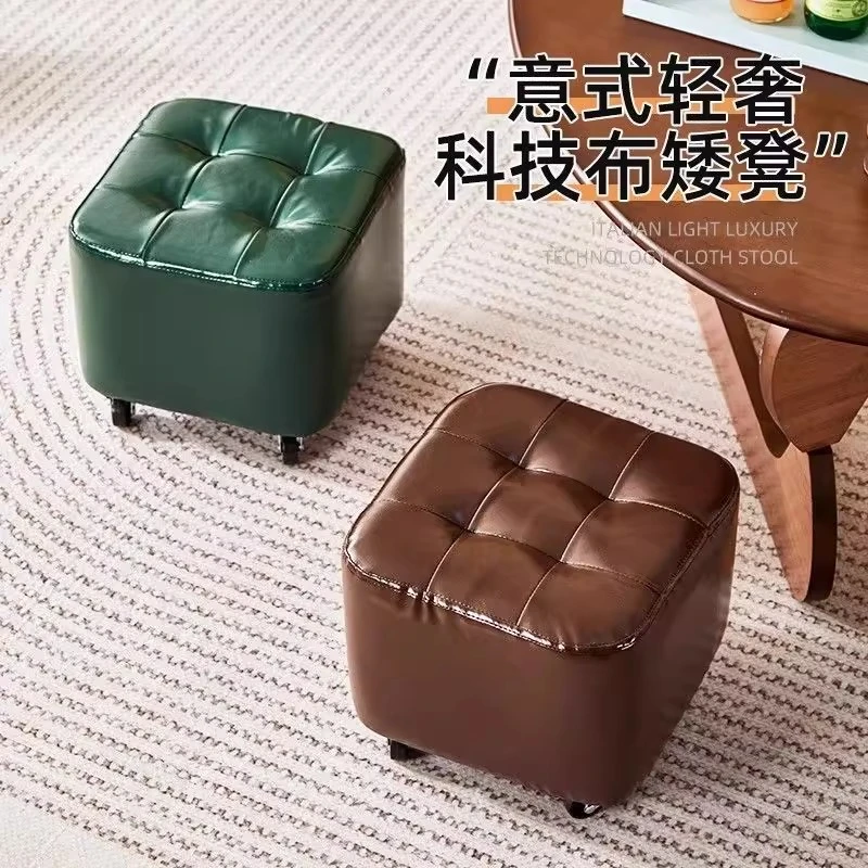 小凳子家用小板凳客厅沙发茶几凳软包垫脚凳圆凳门口可移动换鞋凳