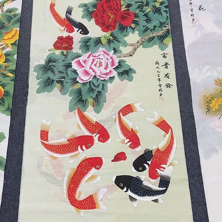 国画四尺工笔花鸟一幅