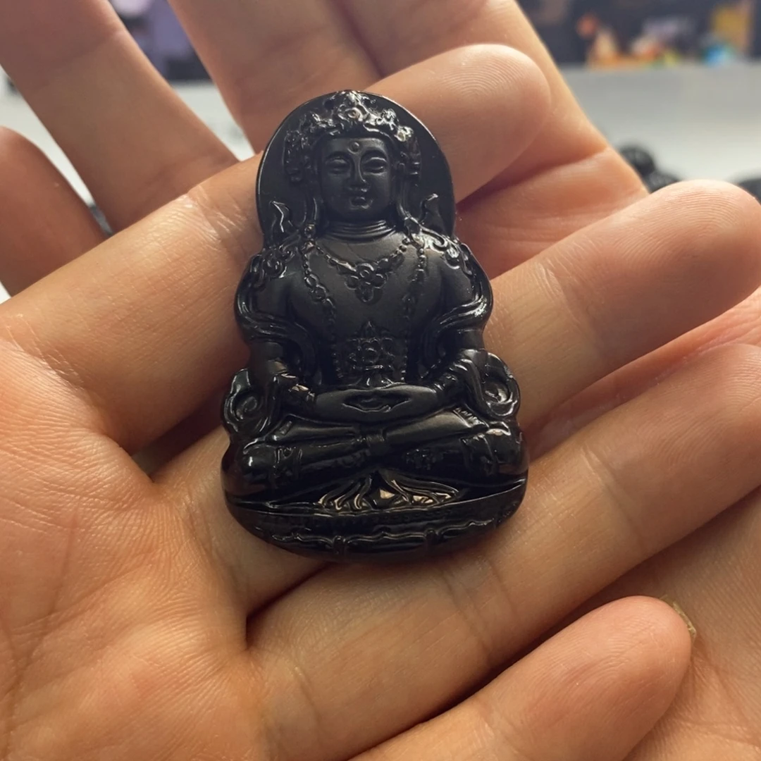 翡翠未镶嵌颈饰度母