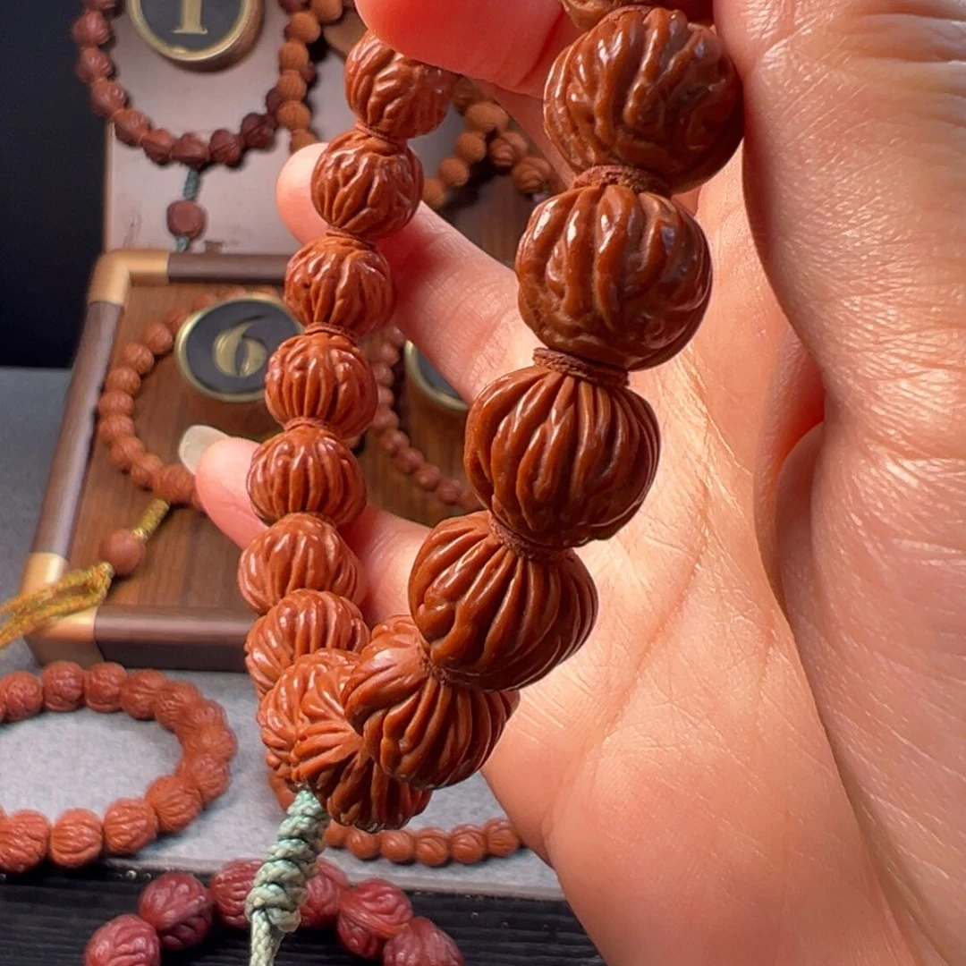 手串桃核15野生金蟾