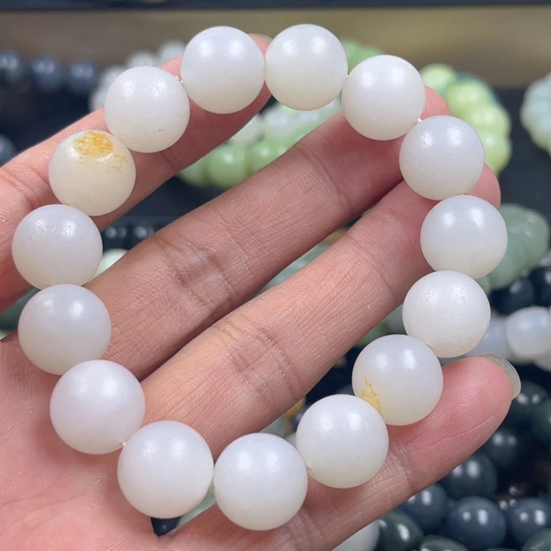 和田玉手串未镶嵌俗**哥