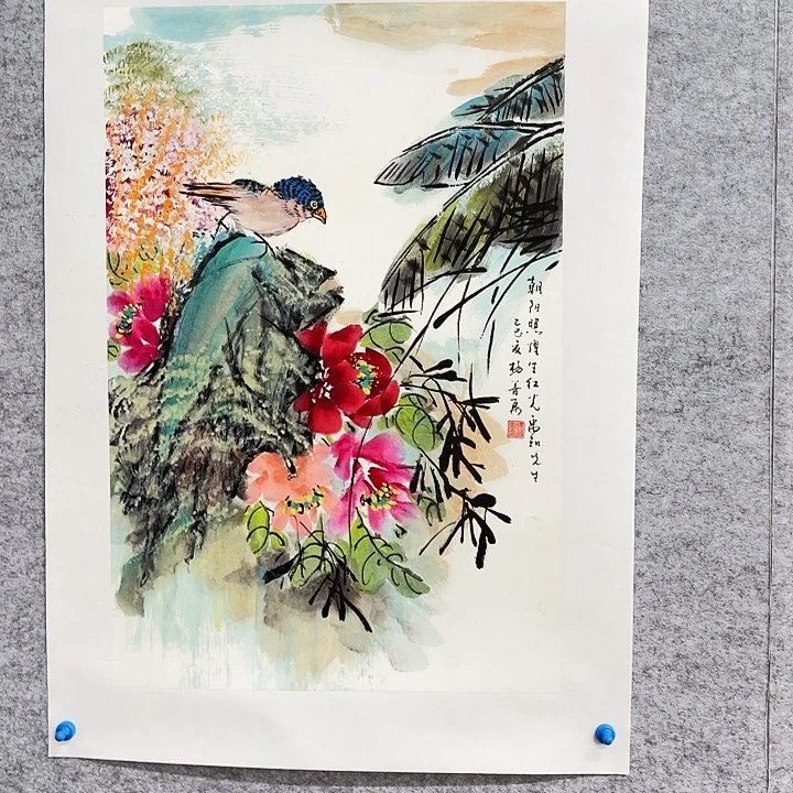 国画花鸟的翅膀是一个