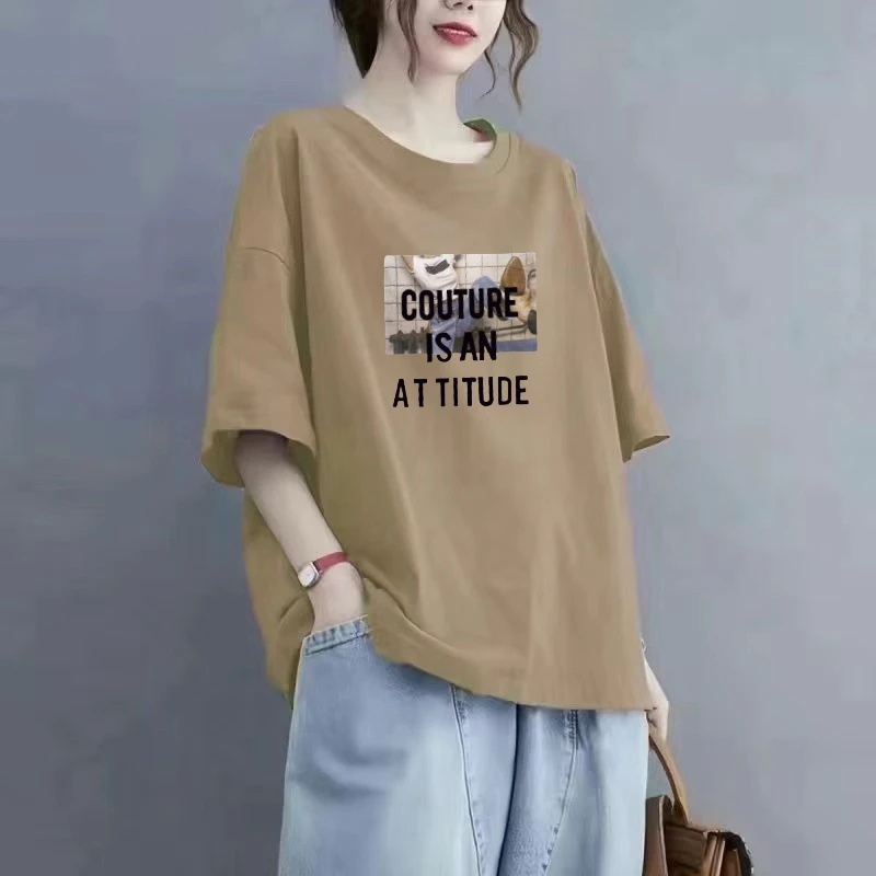 清仓捡漏纯棉短袖T恤女夏季大码显瘦洋气宽松韩版妈妈装百搭半袖