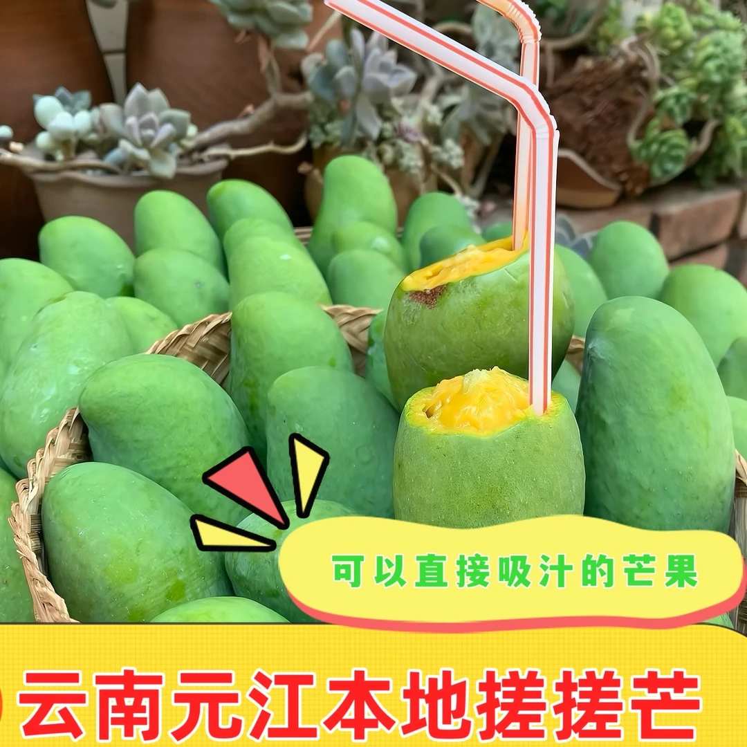 云南元江本地搓搓芒果新鲜现摘芒果新鲜香甜可口2025年新鲜上市
