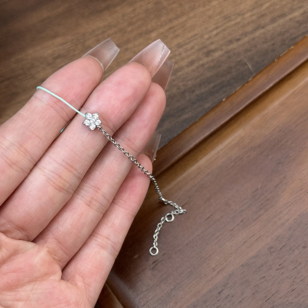 钛钢合成锆石手链 CC6826  手链 14+3CM