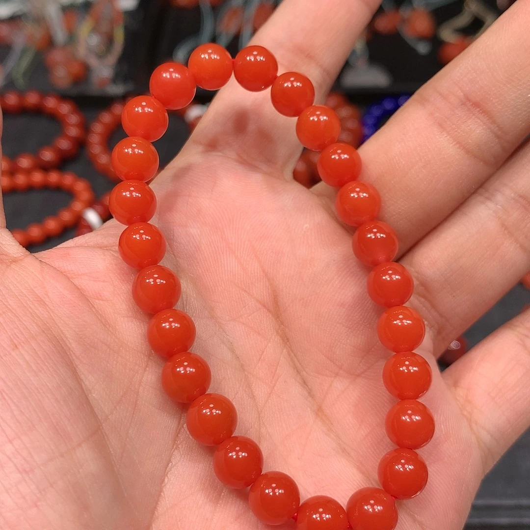 南红玛瑙未镶嵌手链