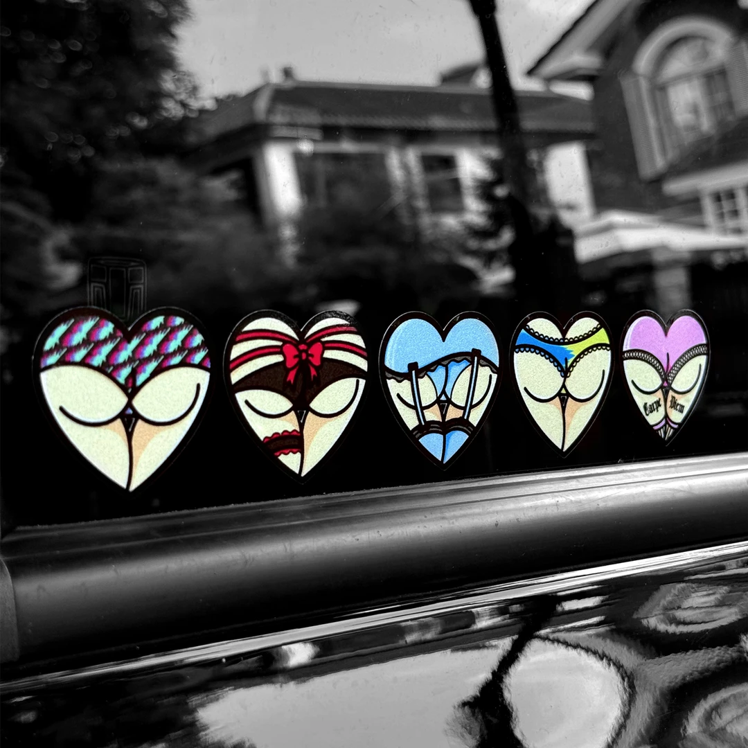 汽车爱心车身贴纸创意可爱心形车贴遮挡划痕装饰电动车摩托车贴纸