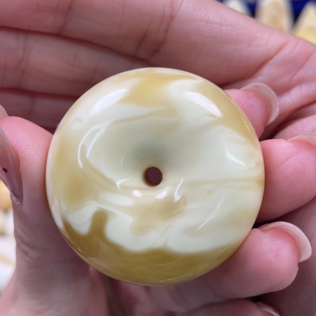 蜜蜡未镶嵌裸石琥珀蜜蜡平安扣吊坠