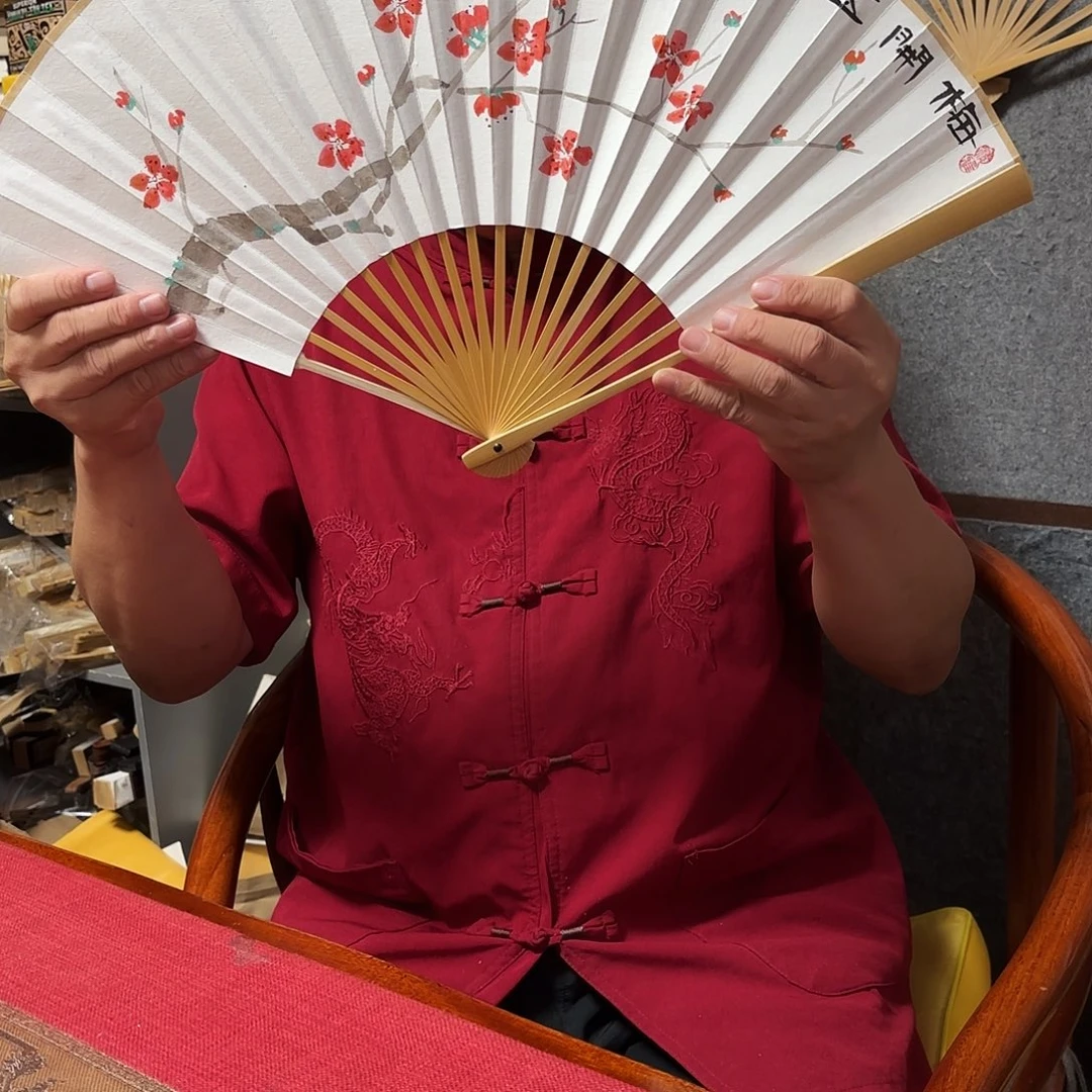 书法手写手绘作品9.5寸玉竹梅花