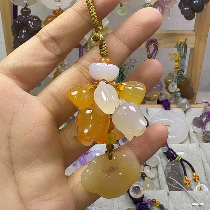 钥匙挂件福利款，黄色款平安锁