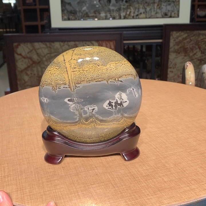 ，广西国画石摆件，收藏观赏