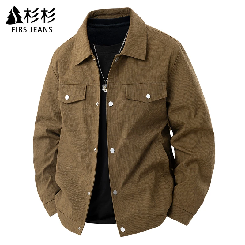 FIRS JEANS杉杉男士秋冬款休闲夹克男款高级感男装百搭工装外套男