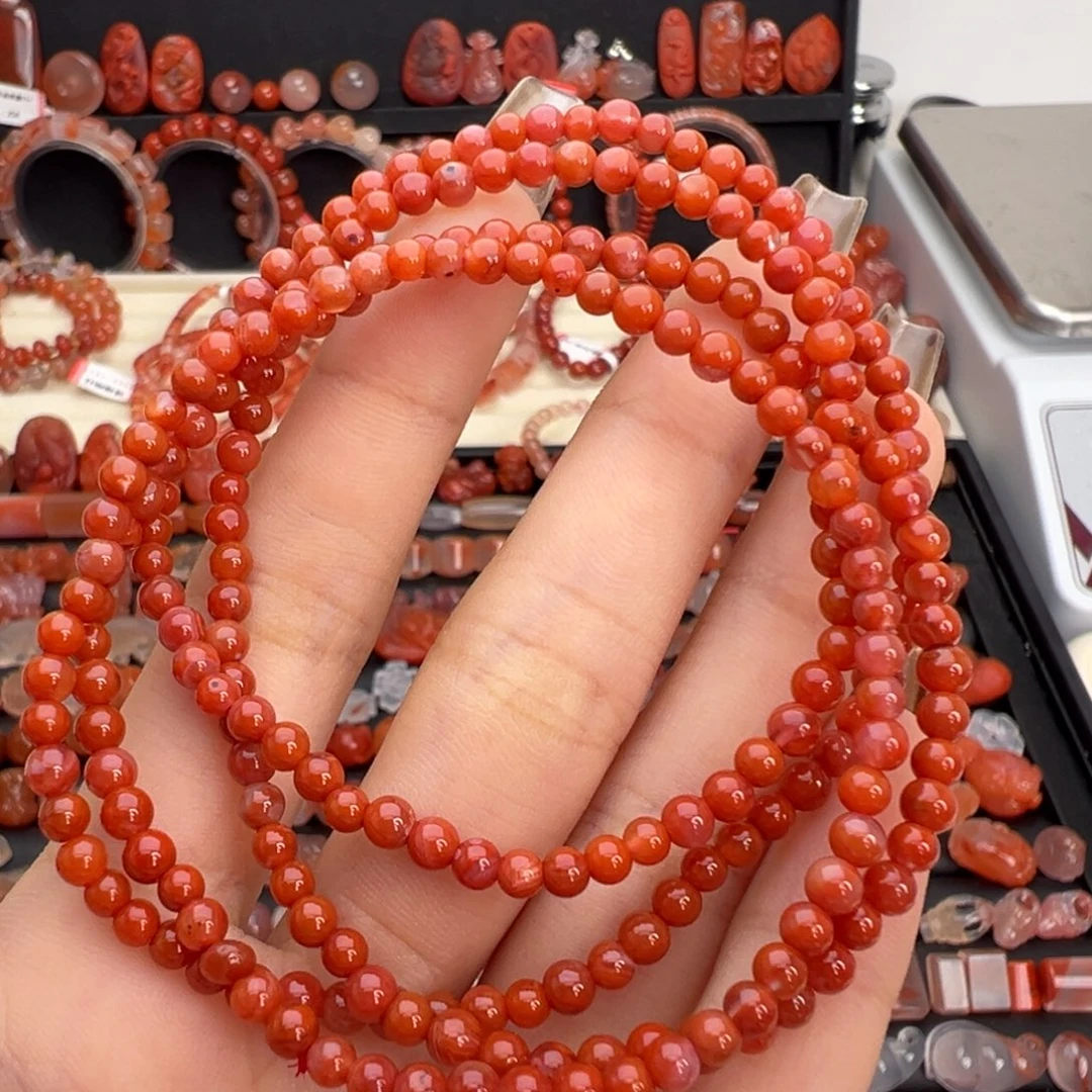 南红玛瑙未镶嵌颈饰多圈