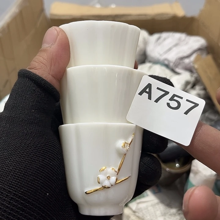 瓷片茶摆件工艺品摆件666