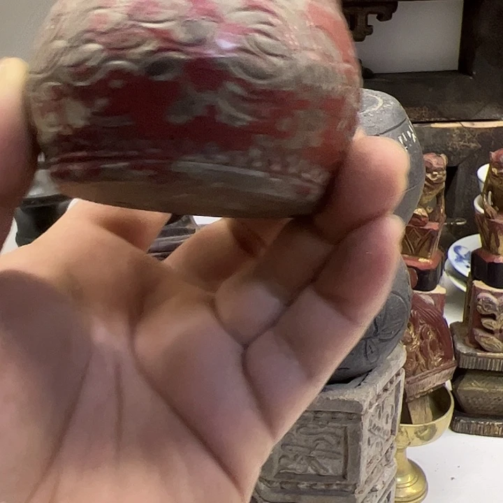 陶瓷麦*沉泥朱漆麻墩