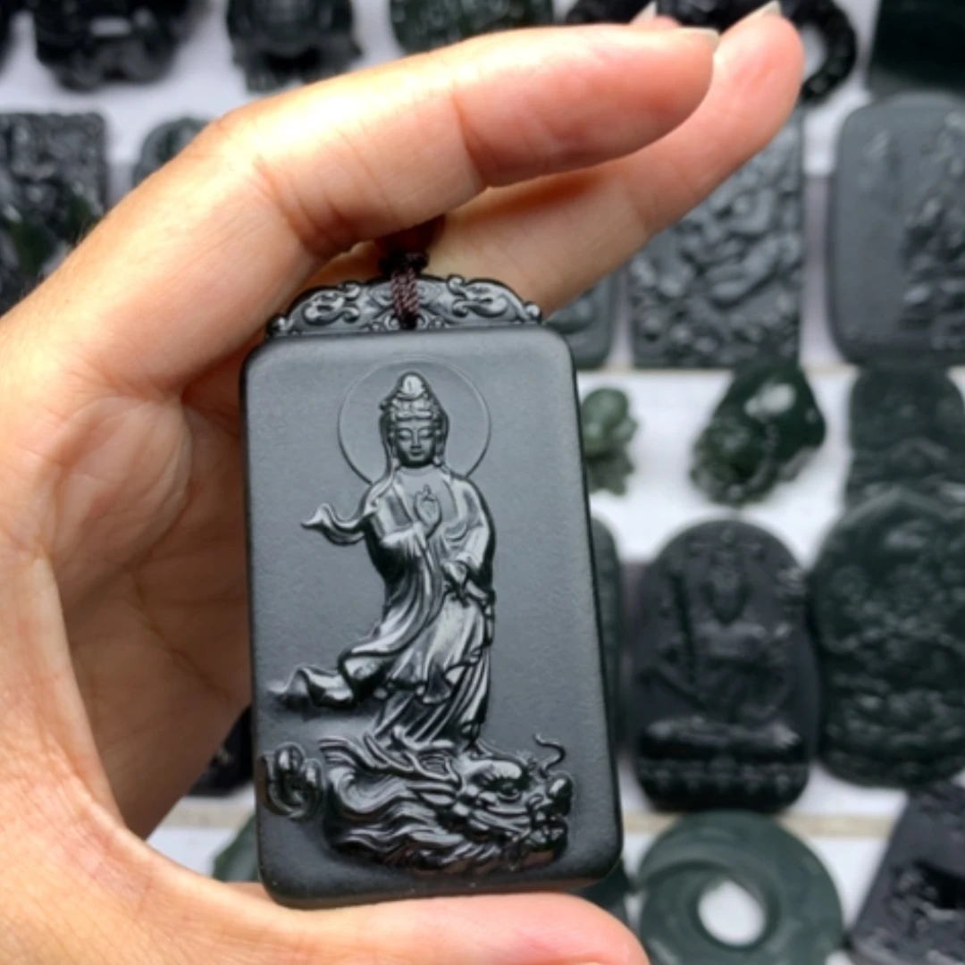 【闪购商品】和田玉未镶嵌颈饰燕*水双面雕刻