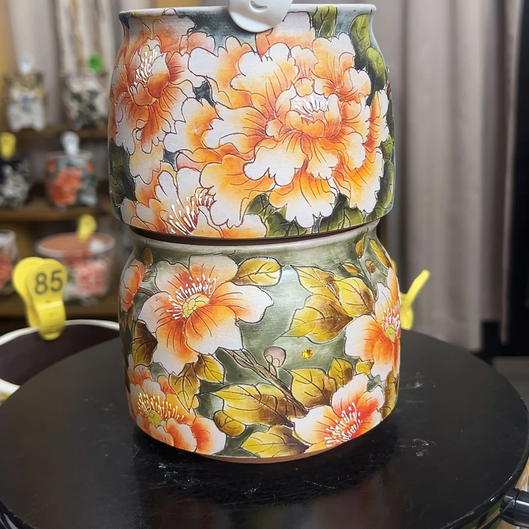 沐****手绘陶瓷花盆花盆