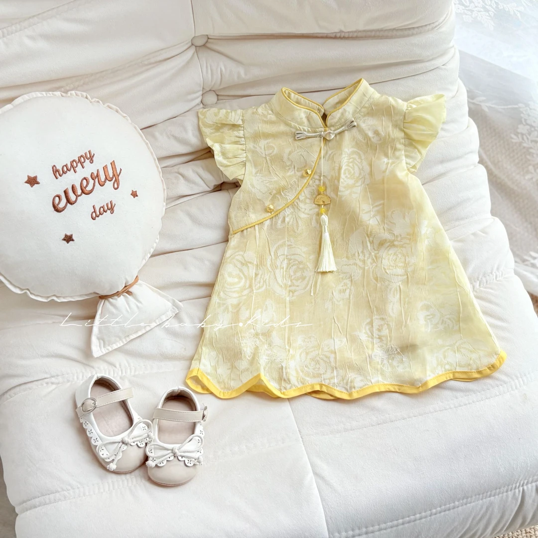 婴幼儿夏季衣服2025新款女宝宝包屁衣夏装薄款国风外出连体衣裙子