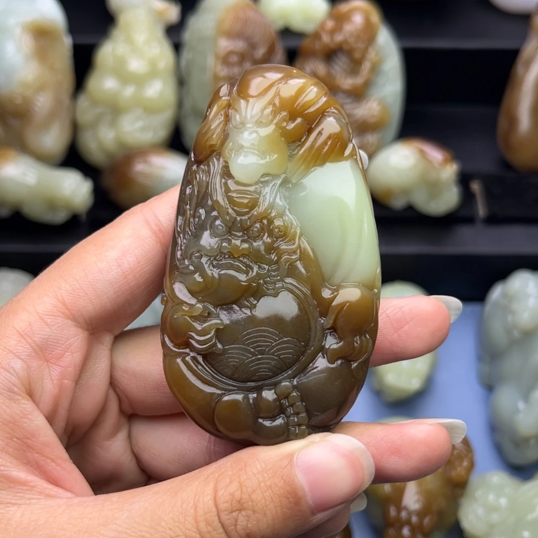 和田玉未镶嵌挂件