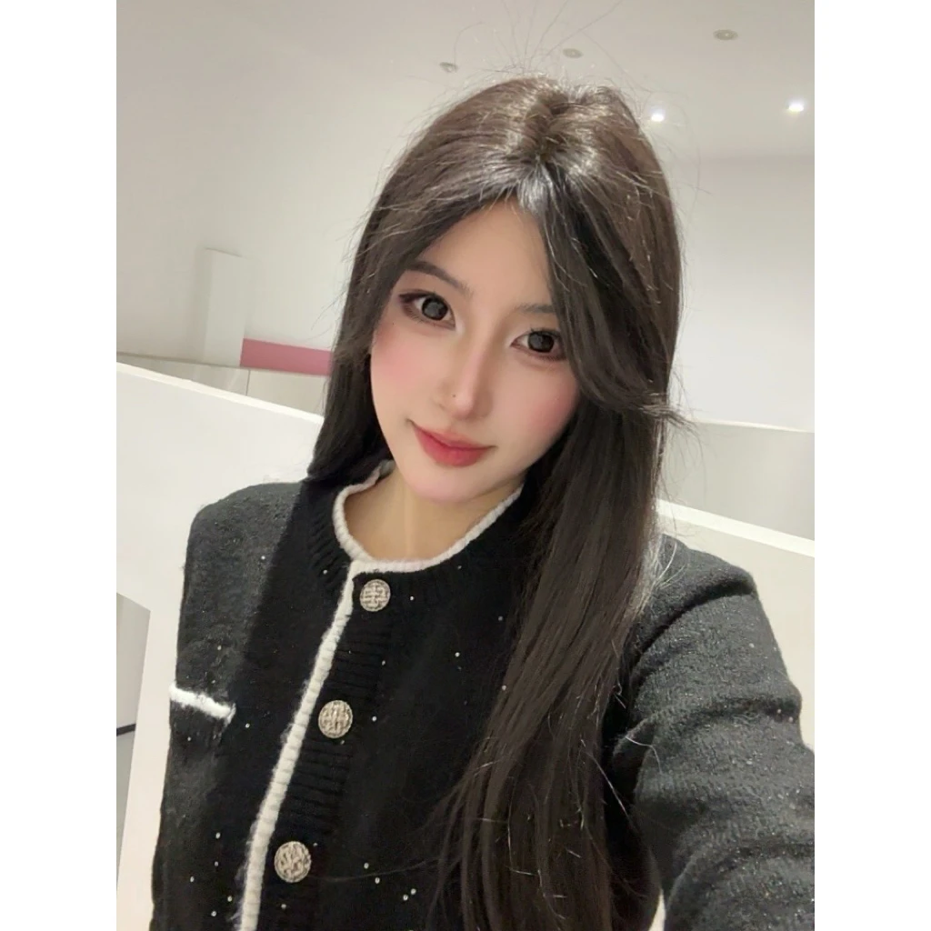 【橙子专属·直发八字】整顶假发免发网氛围感55cm直发修颜增加发量