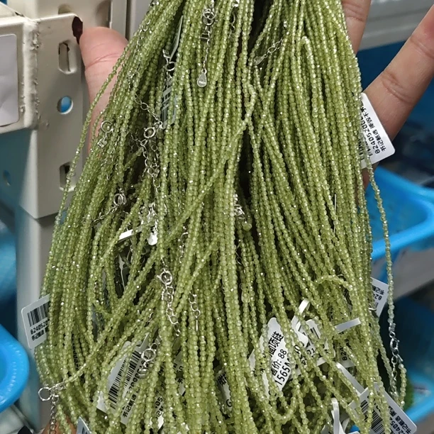 【书记甄选】天然橄榄石刻面项链 多样性发一件 6277GD