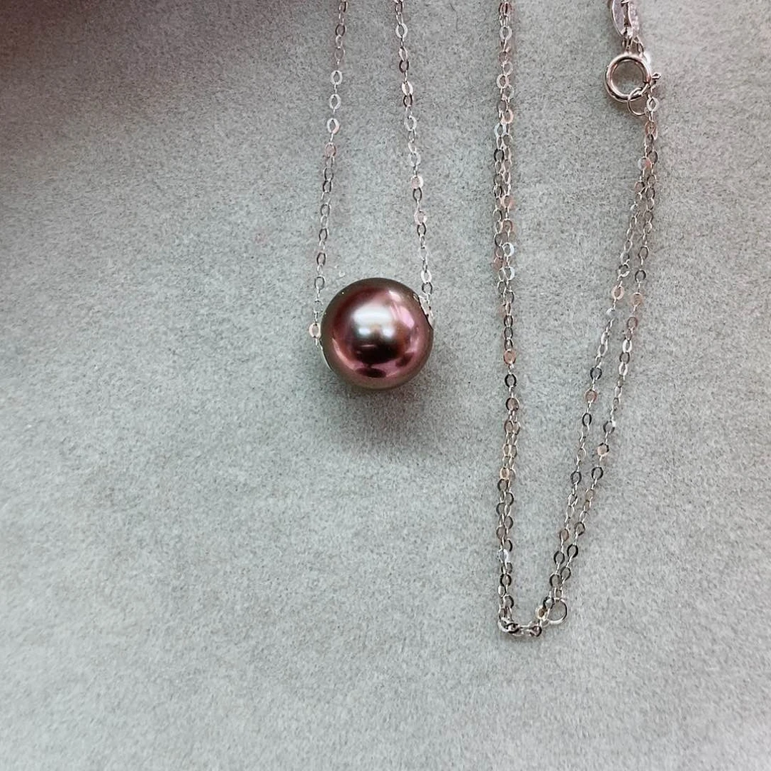 海水珍珠18K金镶嵌颈饰10-11