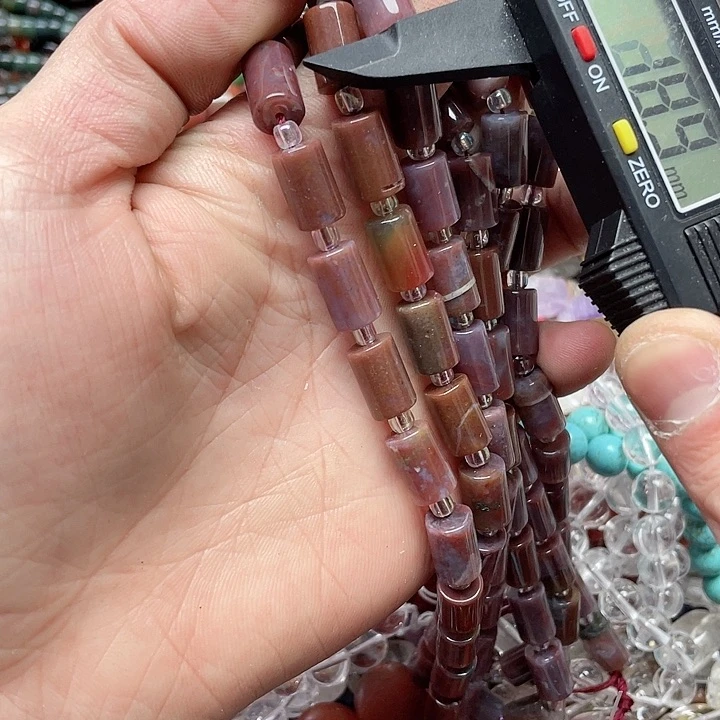 玛瑙/玉髓珠宝半成品未镶嵌一条8x12mm水草桶珠