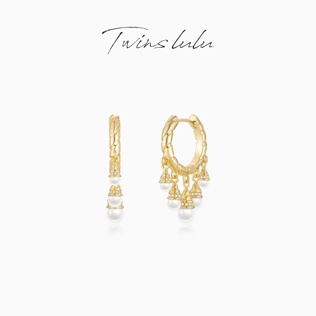 TWINS LULU【玲珑骰子】圣诞节明星同款女生高颜值耳环TSL3151