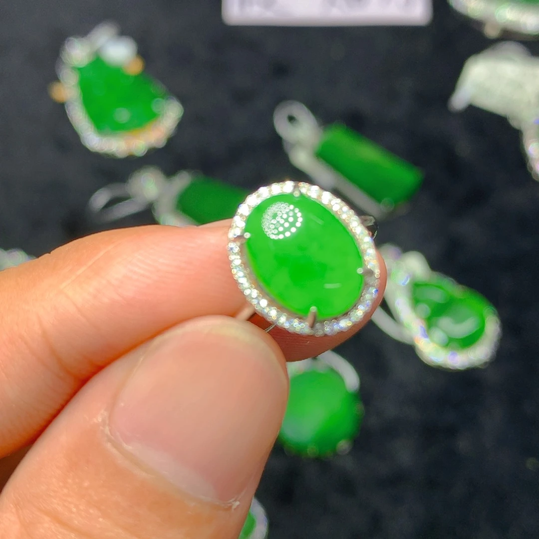 翡翠银S925镶嵌颈饰我