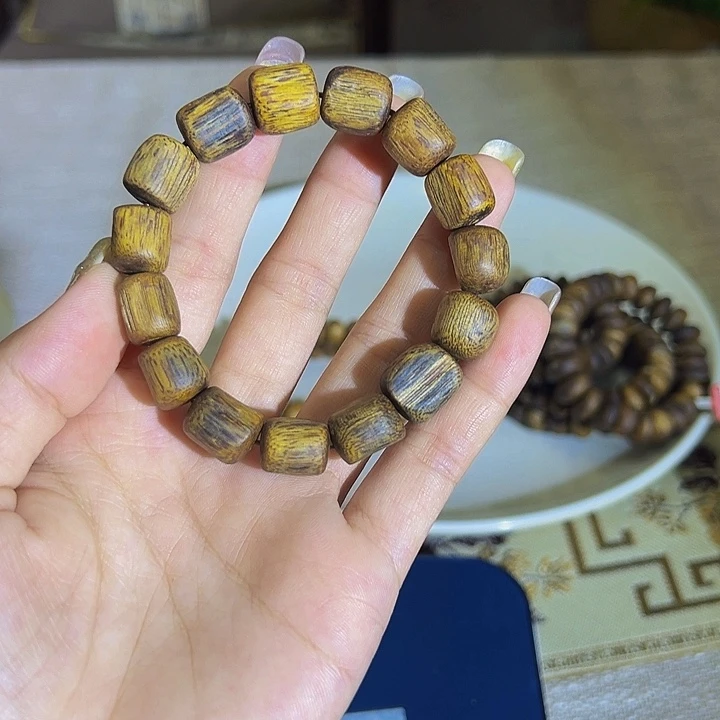 手串沉香白棋树心油单圈
