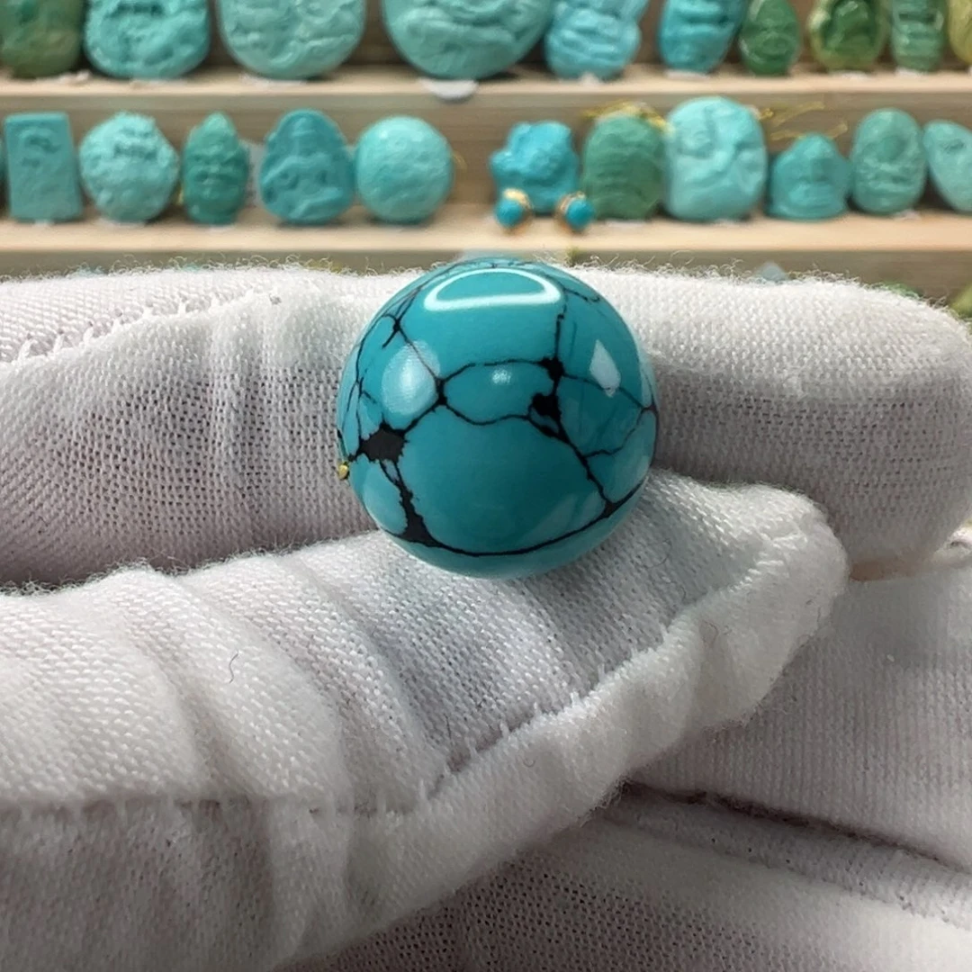 未镶嵌绿松石圆珠15.9mm