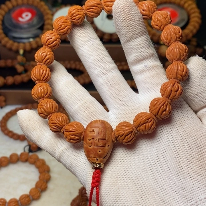 桃核手串秦岭龙纹