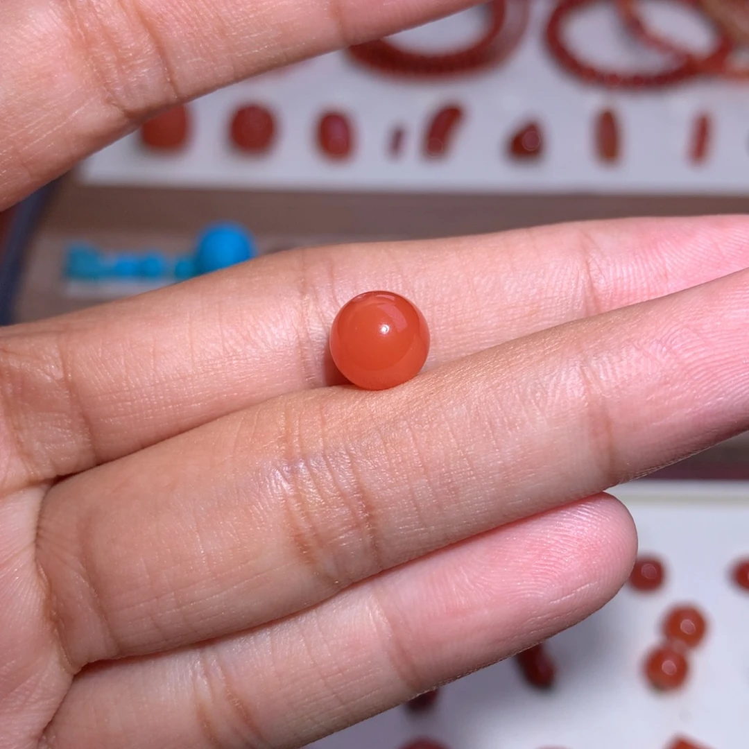 南红玛瑙未镶嵌圆珠8.6看好不退不换