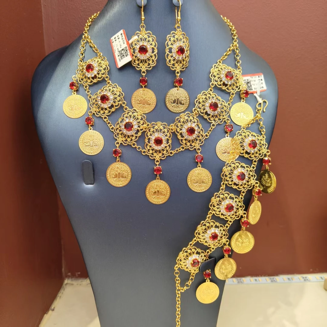 合金项链 قاپلىما ئالتۇن  项链气质轻奢百搭复古金色