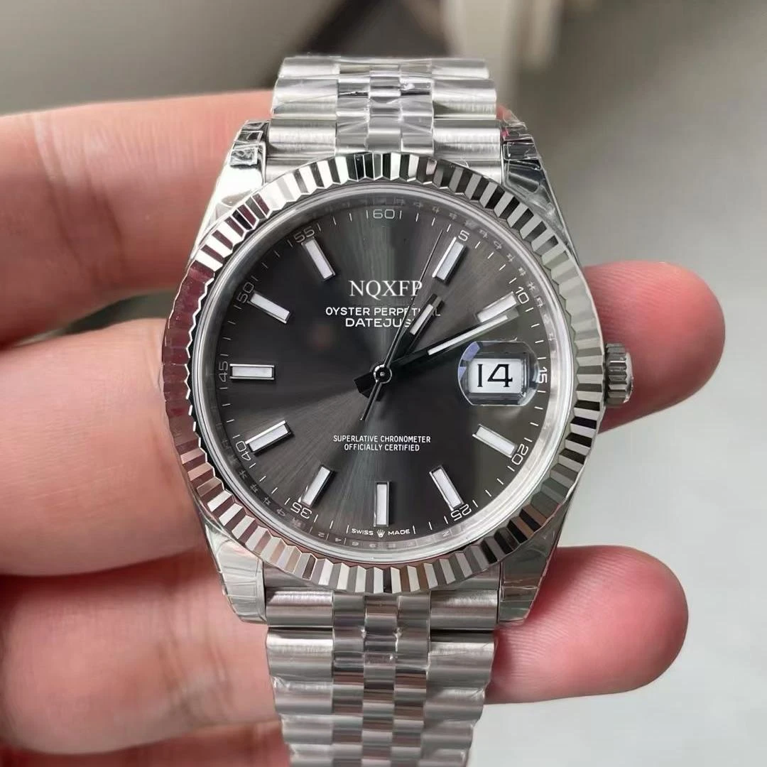 NQXFP高端VS厂日志型系列灰盘条钉丹东3235机芯日志灰41mm机械表