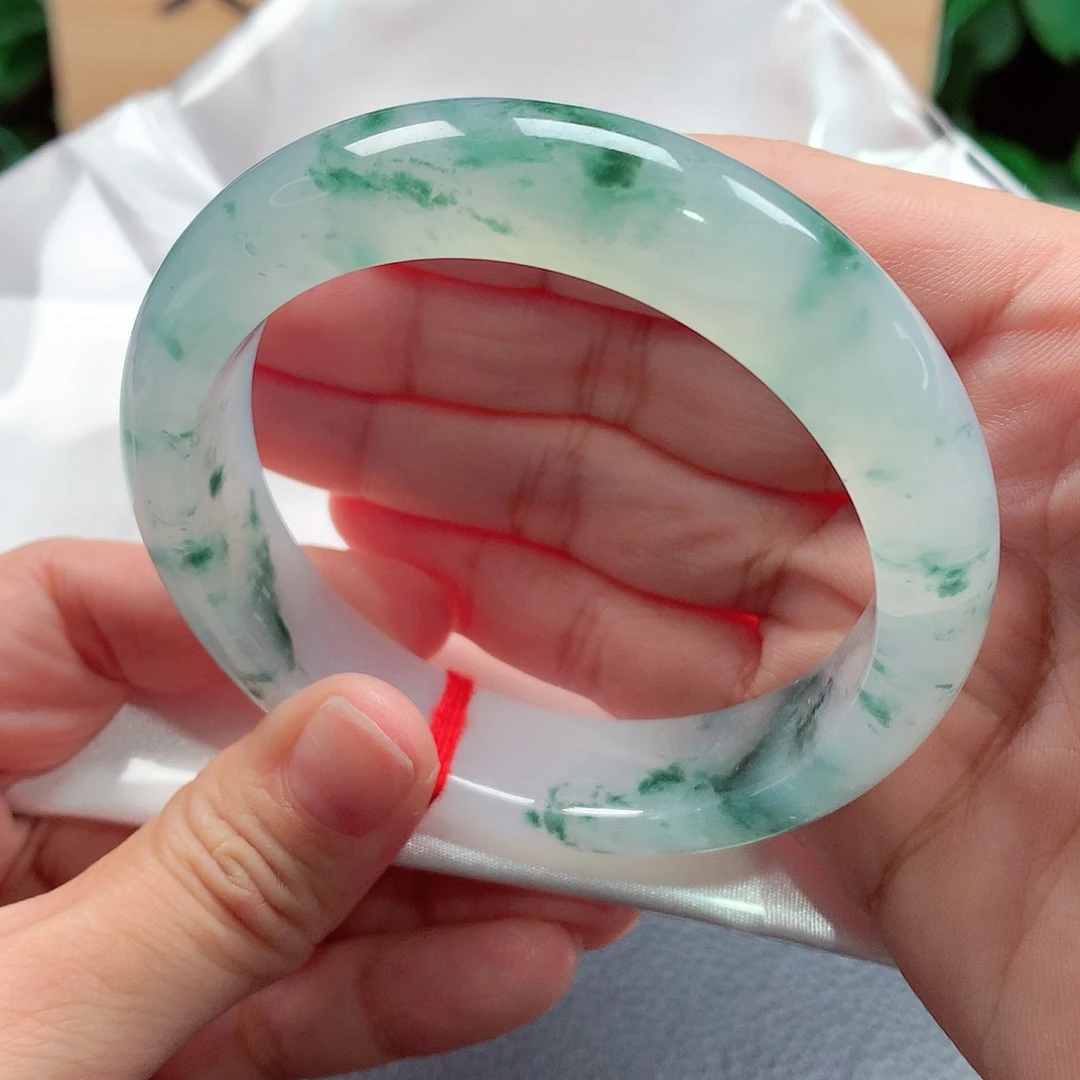 未镶嵌手镯翡翠95号，天然A货翡翠手镯