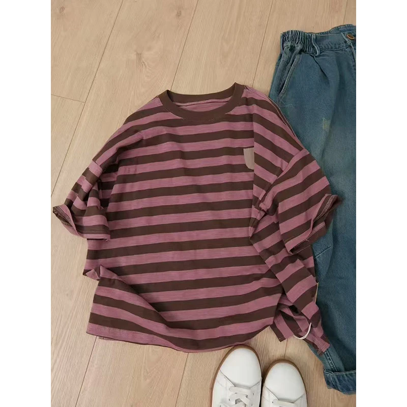 DaoZi/丹丹 时尚条纹套装T恤 6839