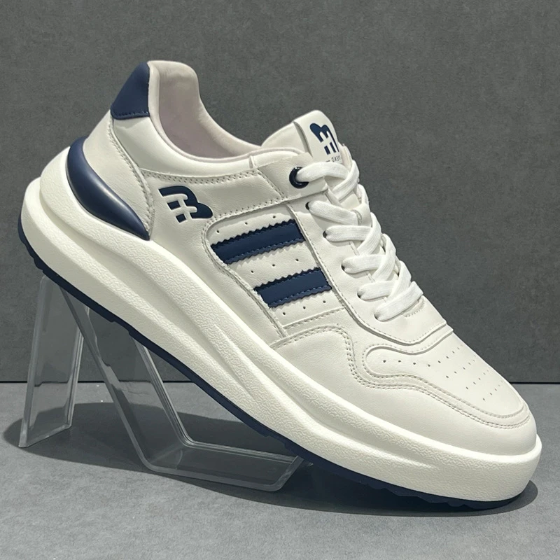 板鞋男士爆款2025新款真皮运动鞋子男款低帮潮流时尚百搭休闲男鞋