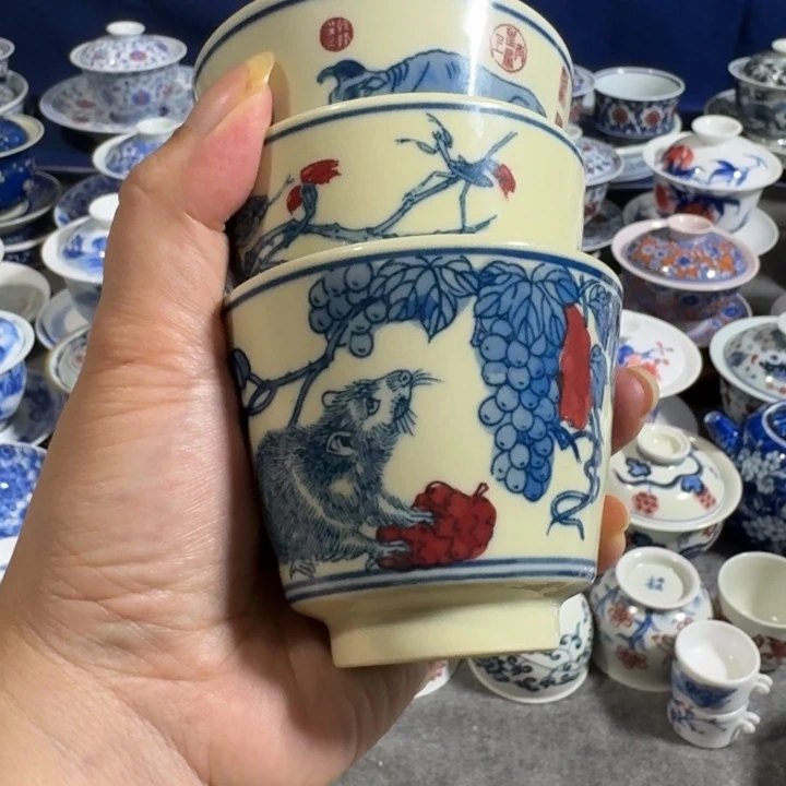 废***作景德镇手工手绘杯