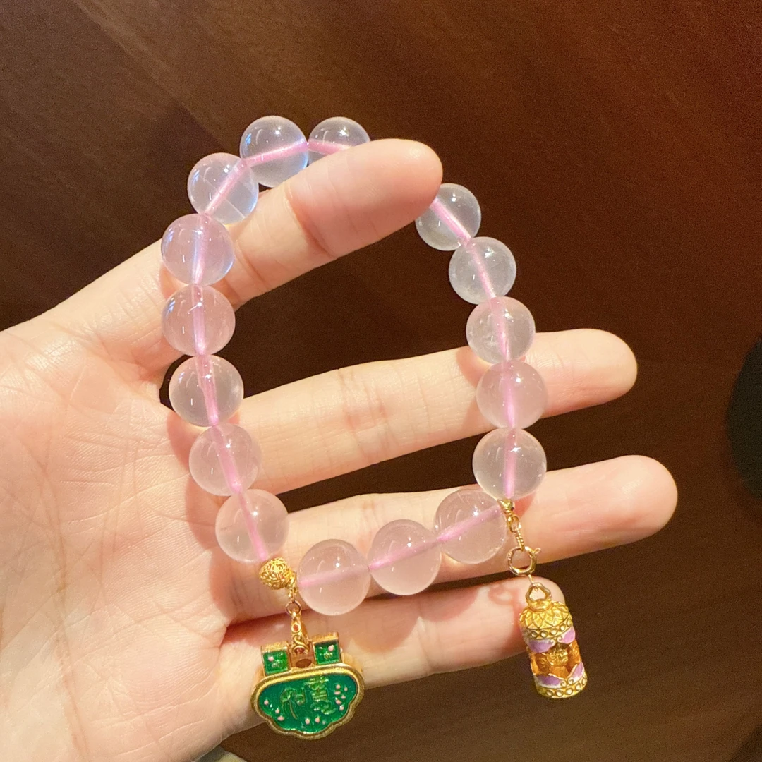 F23未镶嵌粉水晶手串5221